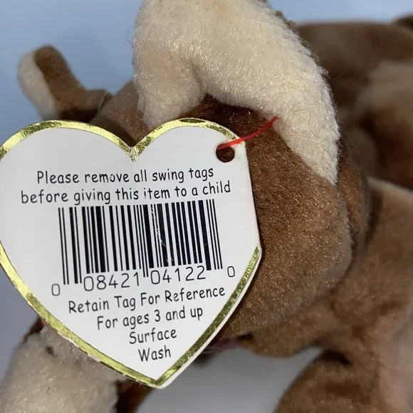 Ty Pounce Beanie Baby Brown Cat Plush Stuffed Animal with Hang Tag - Picture 5 of 13